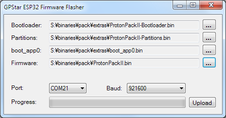 GPStar ESP32 firmware flasher Windows